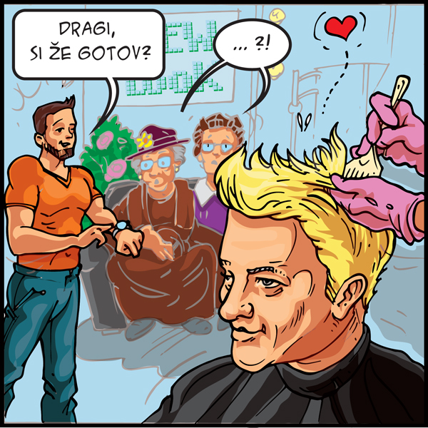 Strip: Pri frizerju